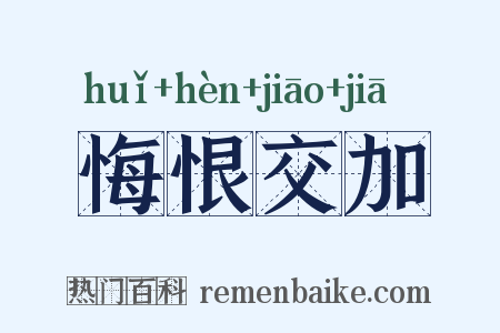 悔恨交加是什么意思的图片